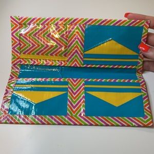 womens wallet blue & yellow